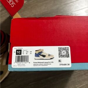 Puma Kids Rebound Layup SL V PS Sneakers - Black and Tan